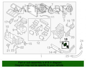 Actuator motor pentru ventilatorul de încălzire Mazda 6 13-21