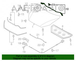 Garnitura capacului portbagajului spate Mazda CX-5 13-16