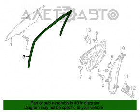 Уплотнитель стекла передний правый Mazda CX-5 13-16