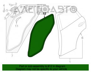 Уплотнитель дверного проема задний левый Mazda CX-5 13-16