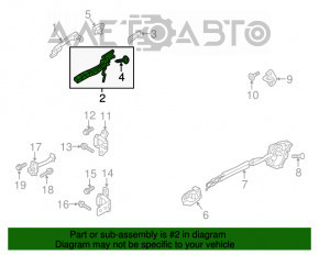 Механизм ручки двери задней правой Mazda CX-5 13-16