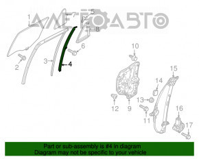 Направляющая стекла двери задней правой Mazda CX-5 13-16