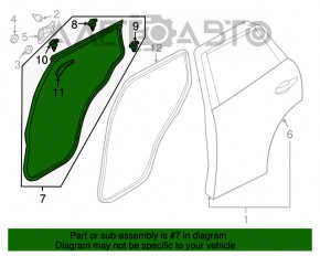 Garnitura ușii din spate dreapta Mazda CX-5 13-16