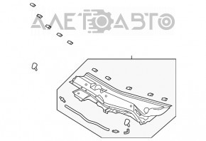 Grila stergatoarelor din plastic stanga Mazda CX-5 13-16