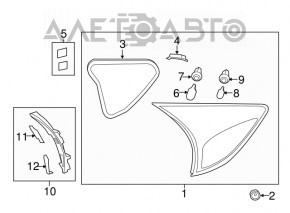 Lampa interioară pentru capacul portbagajului dreapta Mazda CX-5 13-16