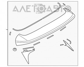 Спойлер двери багажника Mazda CX-5 13-16