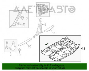 Acoperirea pardoselii Mazda CX-5 13-16 negru, pentru curățare chimică