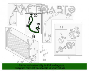 Tubul de aer condiționat condensator-compresor Mazda CX-5 15-16 2.0, 2.5