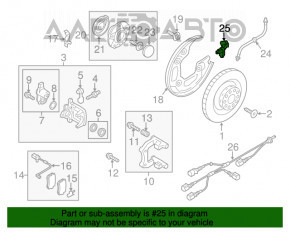 Senzor ABS spate stânga Audi A4 B8 08-16 nou, neoriginal.