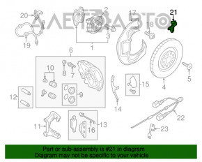 Senzor ABS dreapta fata pentru Audi Q5 8R 09-17, nou, neoriginal.