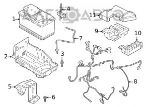 Suportul bateriei Ford Explorer 20-