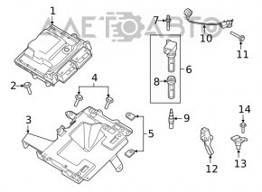 Кронштейн блока ECU компьютер двигателя Ford Explorer 20-