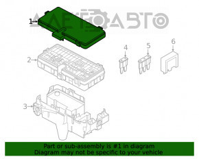 Capacul cutiei de siguranțe sub capotă Ford Explorer 20-