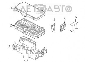 Capacul cutiei de siguranțe sub capotă Ford Explorer 20-