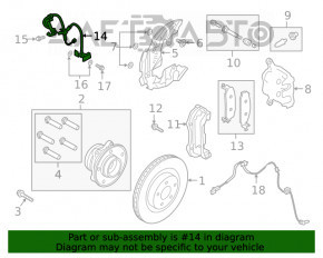 Furtun frână față stânga Ford Explorer 20-