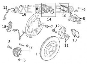 Furtun de frână spate stânga Ford Explorer 20-