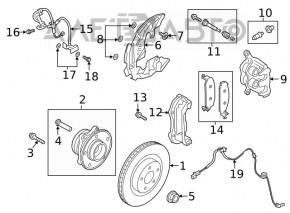 Суппорт передний левый Ford Explorer 20-