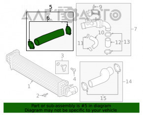 Furtunul intercoolerului dreapta pentru Ford Explorer 20- 2.3T