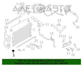 Suportul inferior al radiatorului Ford Explorer 20-