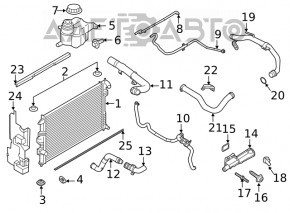 Suportul inferior al radiatorului Ford Explorer 20-