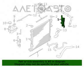 Deflector radiator dreapta Ford Explorer 20- 2.3T