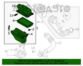 Корпус воздушного фильтра нижняя часть Ford Explorer 20- 2.3T