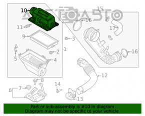 Corpul filtrului de aer partea superioară Ford Explorer 20- 2.3T