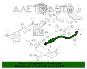 Выпускная трасса средняя часть Mazda3 MPS 09-13