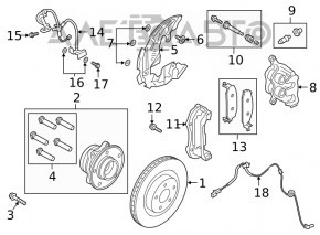 Butuc roată față dreapta Ford Explorer 20-22 RWD