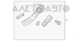 Maneta de control a geamului electric din față, dreapta, pentru Ford Explorer 20-, negru.