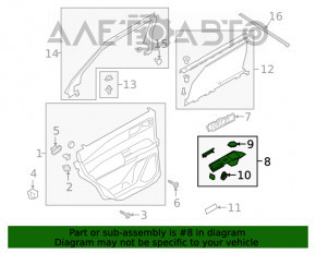 Capacul de control al geamului electric din spatele dreapta al Ford Explorer 20-