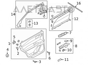 Capacul de control al geamului electric din spatele dreapta al Ford Explorer 20-