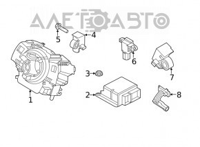 Модуль srs airbag компьютер подушек безопасности Ford Explorer 20-