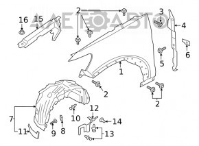 Garnitura aripa usa - aripa dreapta Ford Explorer 20-