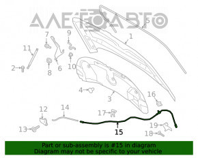 Cablu de deschidere a capotei din spate a Ford Explorer 20-