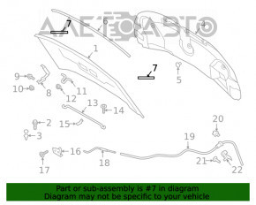 Garnitura capotei dreapta Ford Explorer 20-