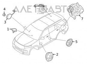 Subwoofer Ford Explorer 20-