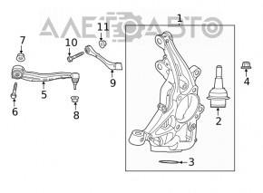 Цапфа передняя правая Ford Explorer 20-