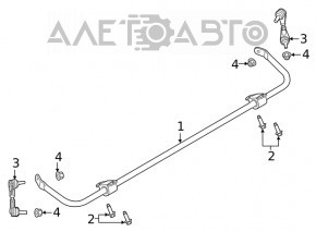 Bara de stabilizare spate dreapta pentru Ford Explorer 20-