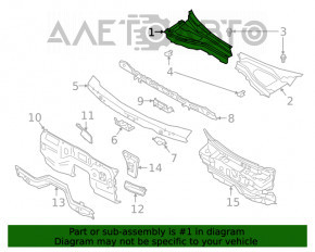 Grila stergatoarelor dreapta din plastic pentru Ford Explorer 20-