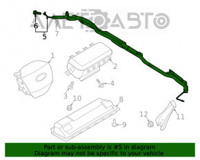 Perna de siguranță airbag, cortina laterală dreapta pentru Ford Explorer 20-