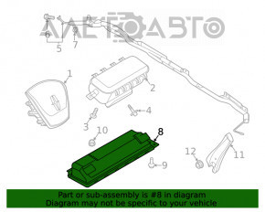 Airbag-ul de genunchi pentru pasagerul din dreapta al vehiculului Ford Explorer 20-