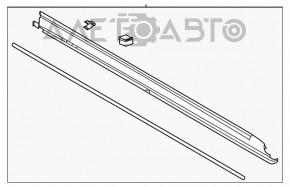 Pragul stâng Ford Explorer 20- cu garnitură, structură, zdrobit