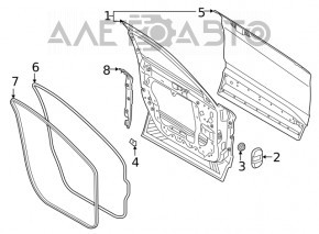 Уплотнитель дверного проема передний правый Ford Explorer 20-
