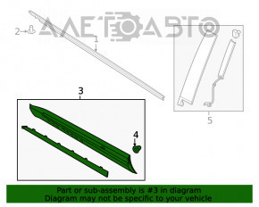 Capac usa fata dreapta inferioara Ford Explorer 20- cu ornamente cromate, zgarieturi, prinderea este rupta