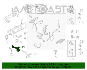 Limitatorul ușii din fața dreapta a Ford Explorer 20-