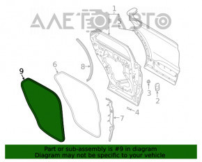 Garnitura de etanșare a cadrului ușii din spate, dreapta, pentru Ford Explorer 20-