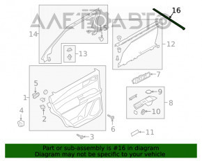 Уплотнитель стекла внутренний двери задней правой Ford Explorer 20-