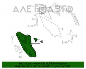 Fereastra electrică cu motor spate dreapta Ford Explorer 20-