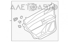 Capacul usii, cartela din spate stanga pentru Ford Explorer 20- bej, sub draperie.